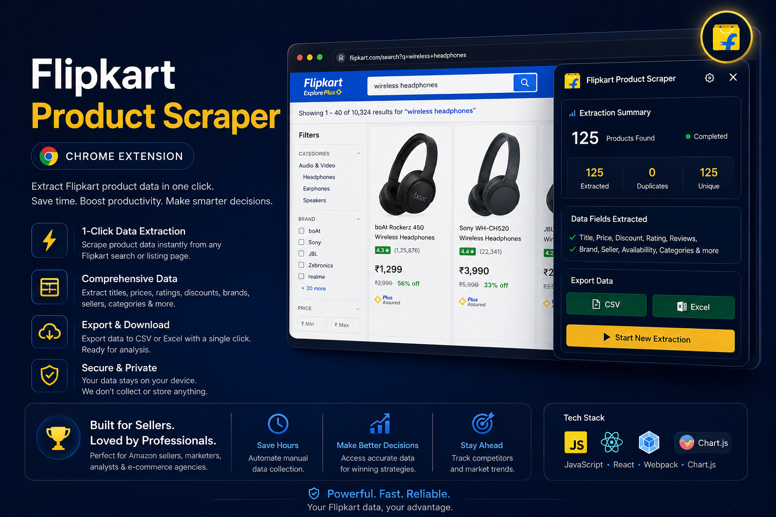 Flipkart Product Scraper Chrome Extension