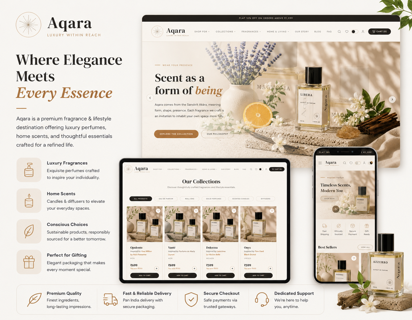 Perfumes by Aqara E-Commerce Website