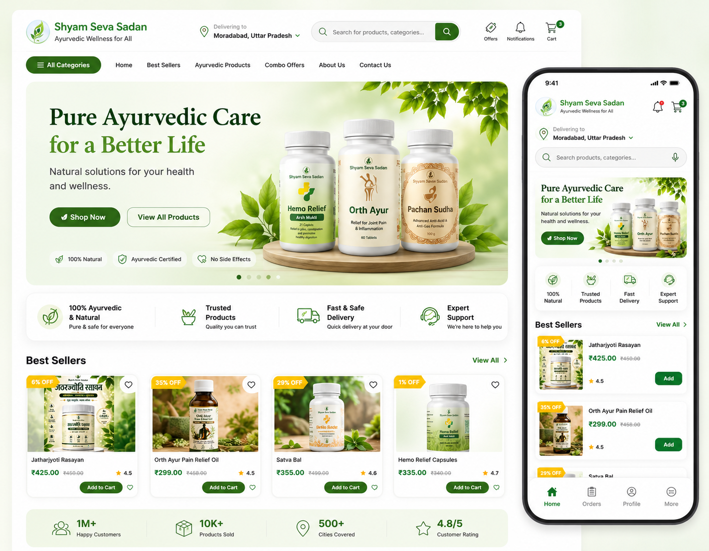 Shyam Seva Sadan Ayurveda Website